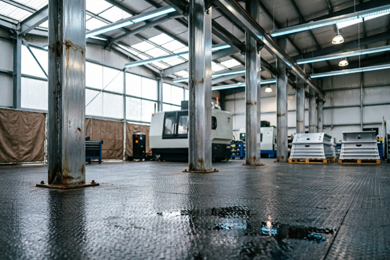 AI-generated facility concept; replace with verified factory photography